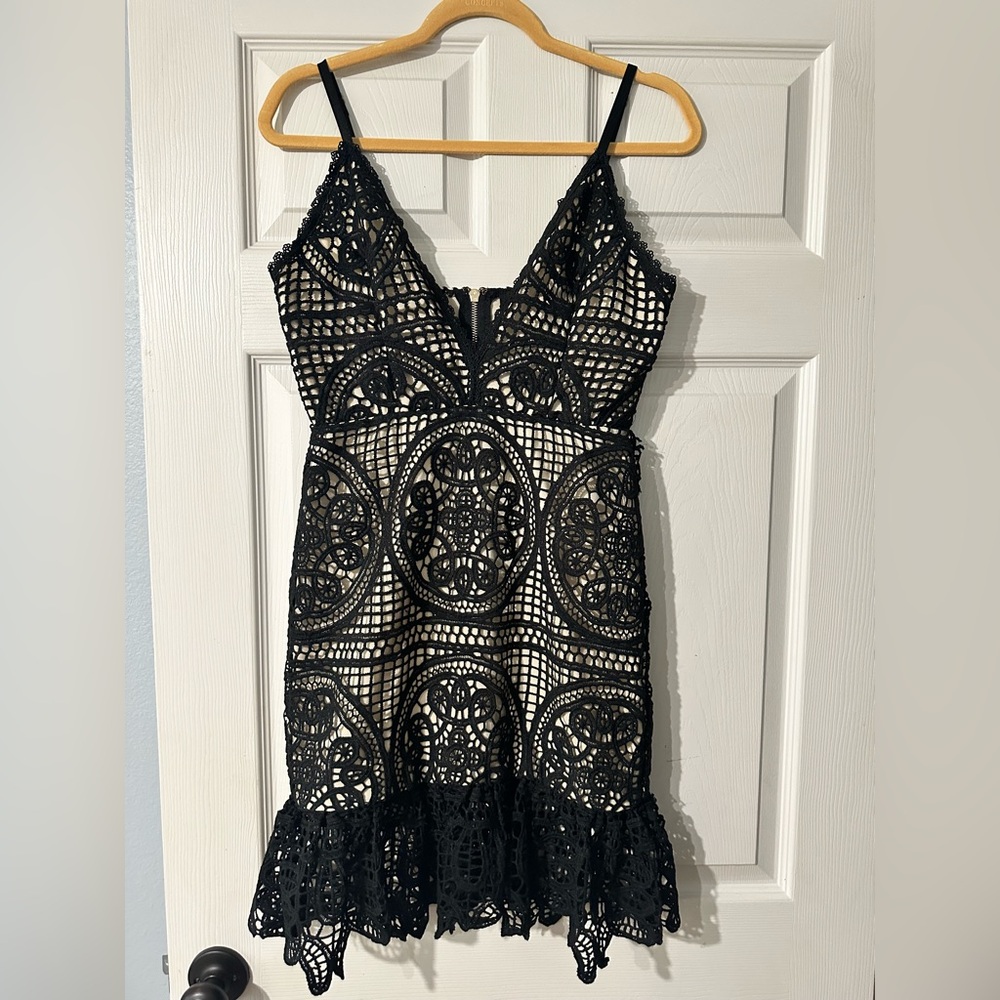 Akira Lace Overlay Mini Dress Size Medium
